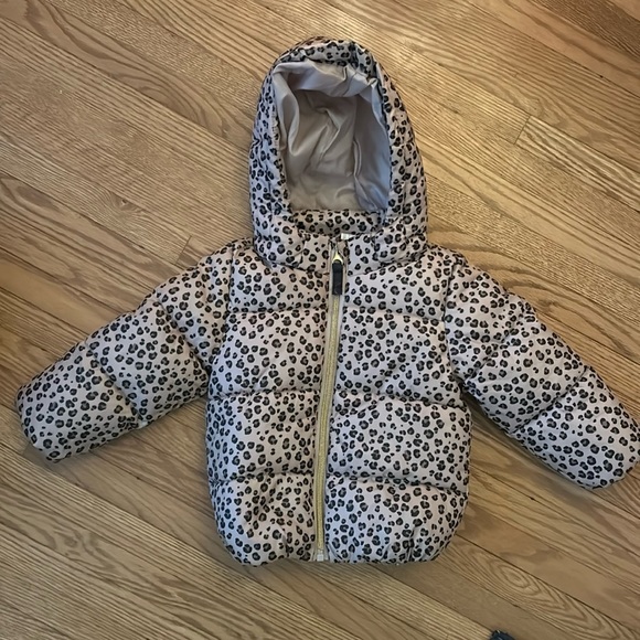 Leopard Print Baby Puffer Coat - Picture 2 of 10